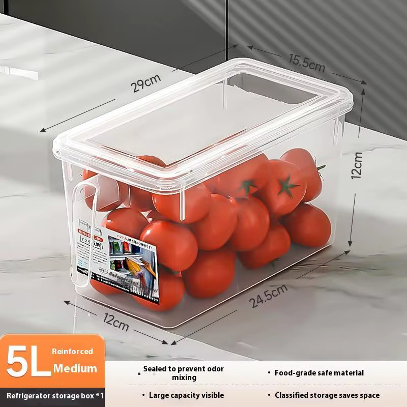 Boîte de rangement de réfrigérateur en plastique transparent, 1 pièce, organisateur de réfrigérateur