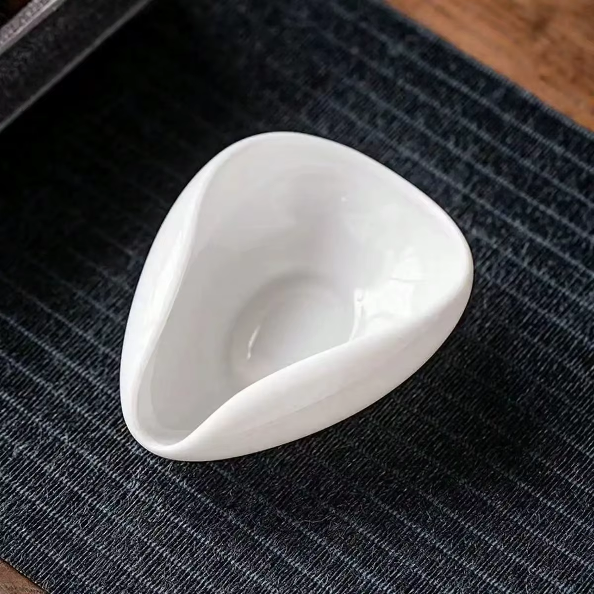 Leeseph Tasse doseuse de grains de café, récipient de thé et de grains de café en céramique blanche 