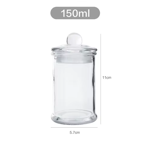 Bocaux en verre scellés transparents minimalistes, pots de rangement avec veds, caddie à thé, pots à