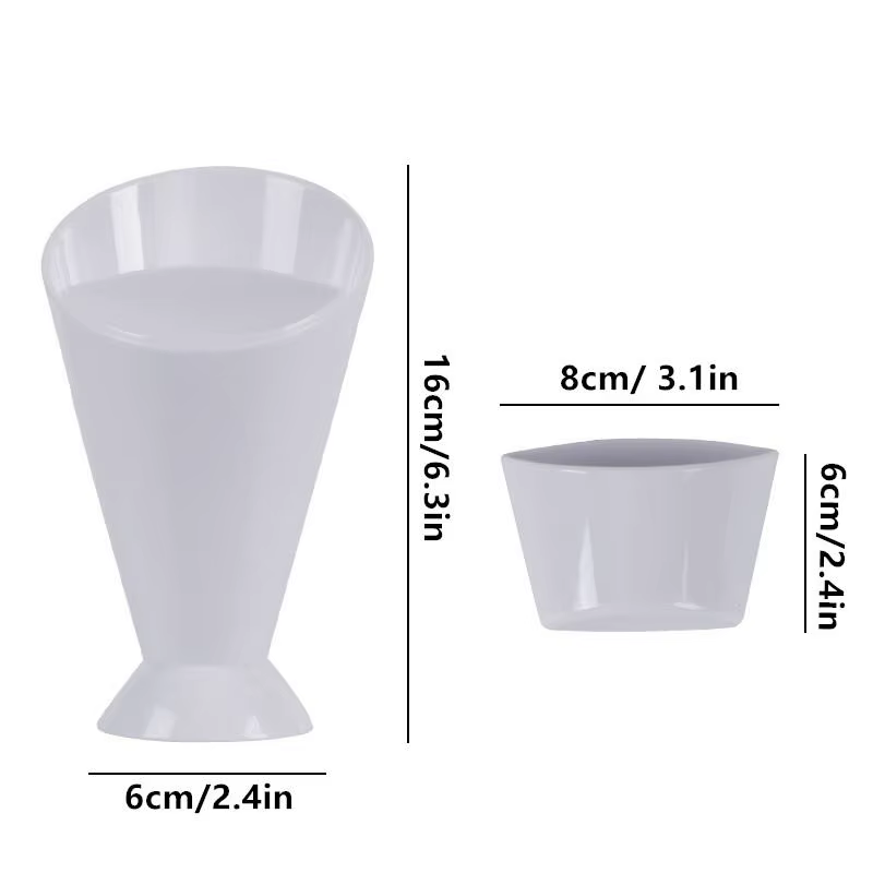 Support de rangement pour frites, sauces variées et coupes à trempette, avec deux compartiments, en