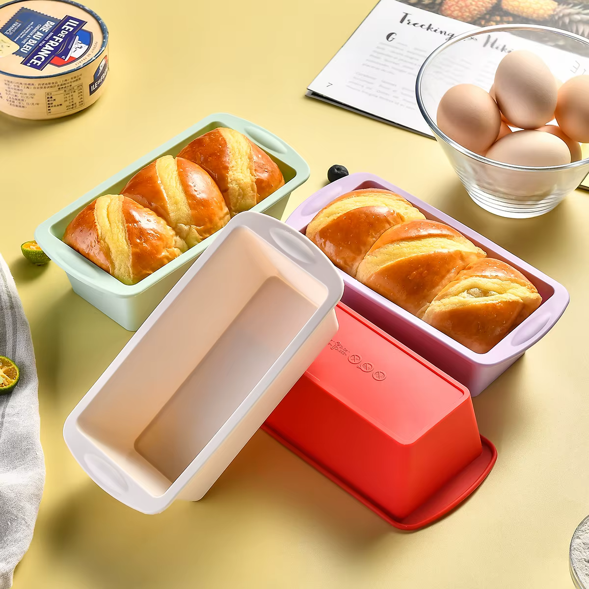 Moule rectangulaire en Silicone pour bonbons, pain de pâques, fournitures de cuisine, ustensiles de 