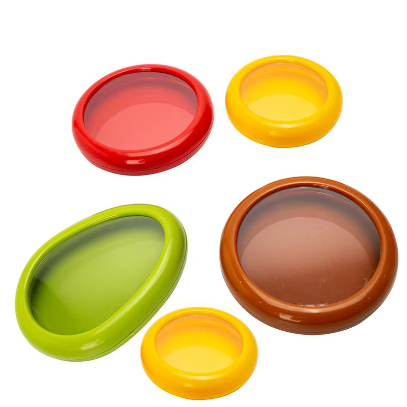 Ensemble de 5 pièces A89Q - Étui à avocat, boîte de conservation en silicone pour oignon, contenants