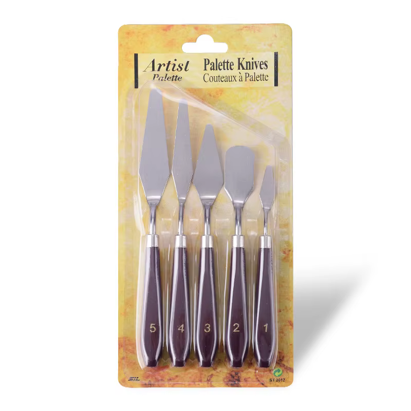 FAIS DU 5 pièces spatule en acier inoxydable gâteau crème spatule ensemble couteaux de peinture à l'