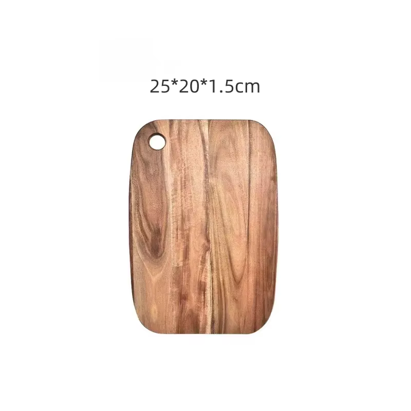 Planche à découper en bois d'acacia, cuisine domestique, planche à découper pour légumes et viande, 