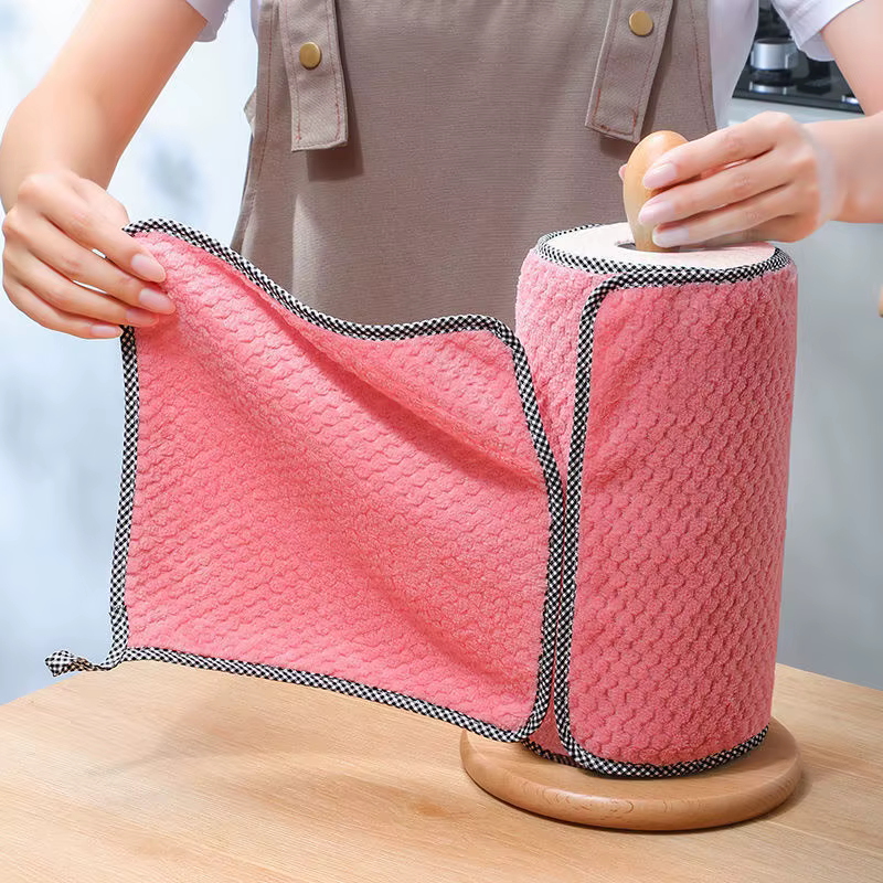 Serviette de cuisine quotidienne, chiffon de cuisine antiadhésif, huile épaisse, chiffon de nettoyag