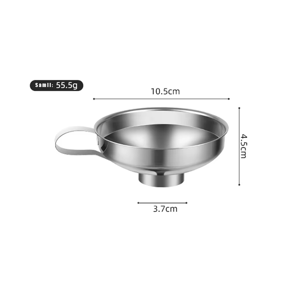 Entonnoir de cuisine en acier inoxydable de qualité supérieure, conception à grande bouche pour cons