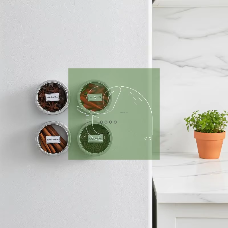 Organisateur magnétique pour réfrigérateur, boîte ronde en métal avec aimant, boîte de rangement pou