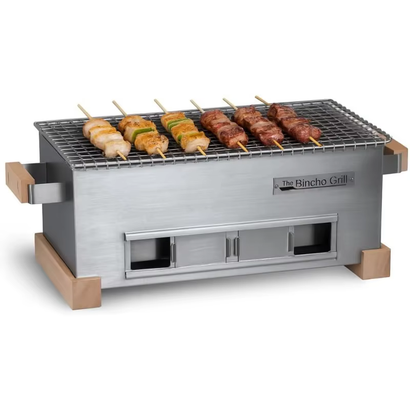 HOME.MG-168 Mini Grill Yakitori – BBQ Hibachi au charbon de bois de table de style japonais – Grill 