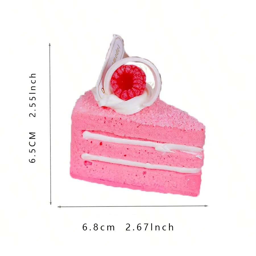 1 pièce Modèle de crêpe triangulaire simulée, gâteau dessert à la crème aux fruits, accessoire de ph