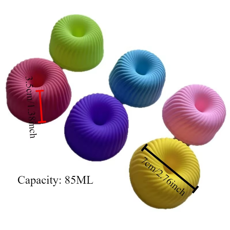 Moule à Cupcake en Silicone, crème Brûlée, Muffin, beignet, pour Caramel, Pudding, gelée, pâtisserie