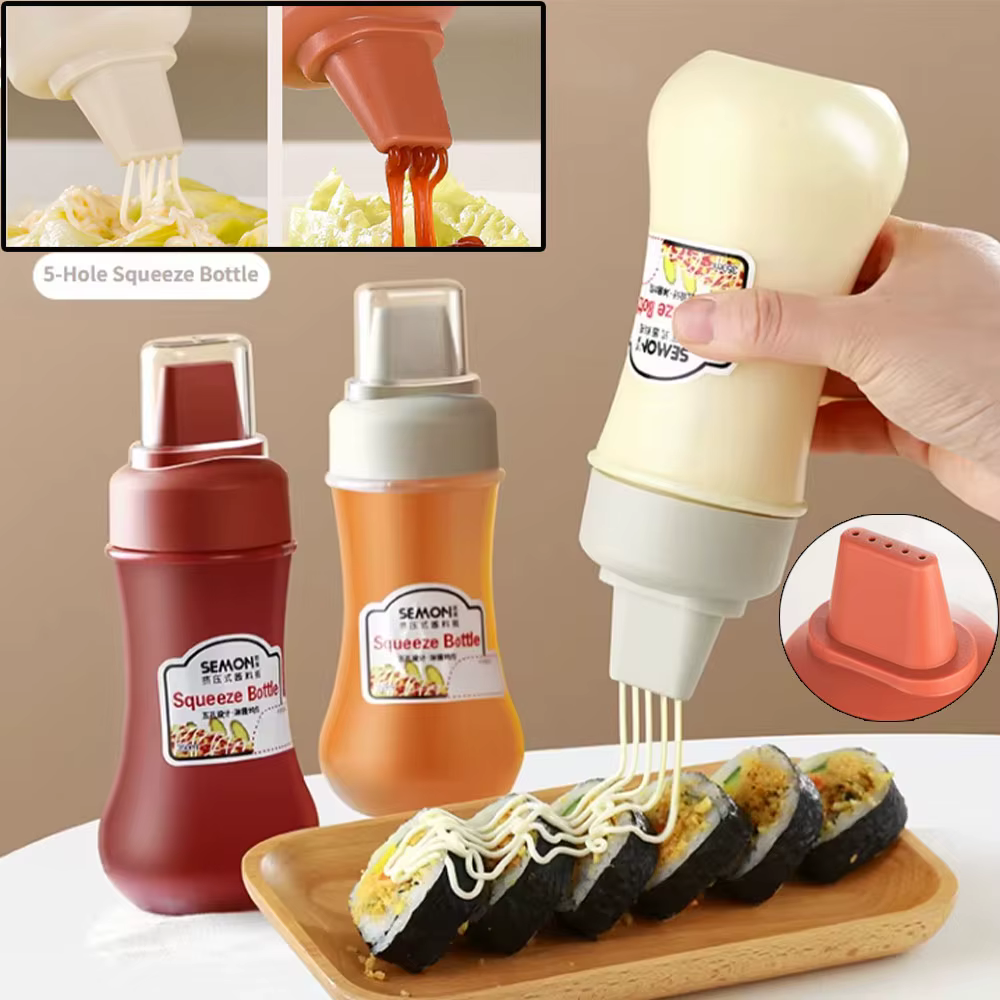 Bouteille de Sauce à presser poreuse 350ML, récipient de vinaigrette pour salade de miel et de tomat