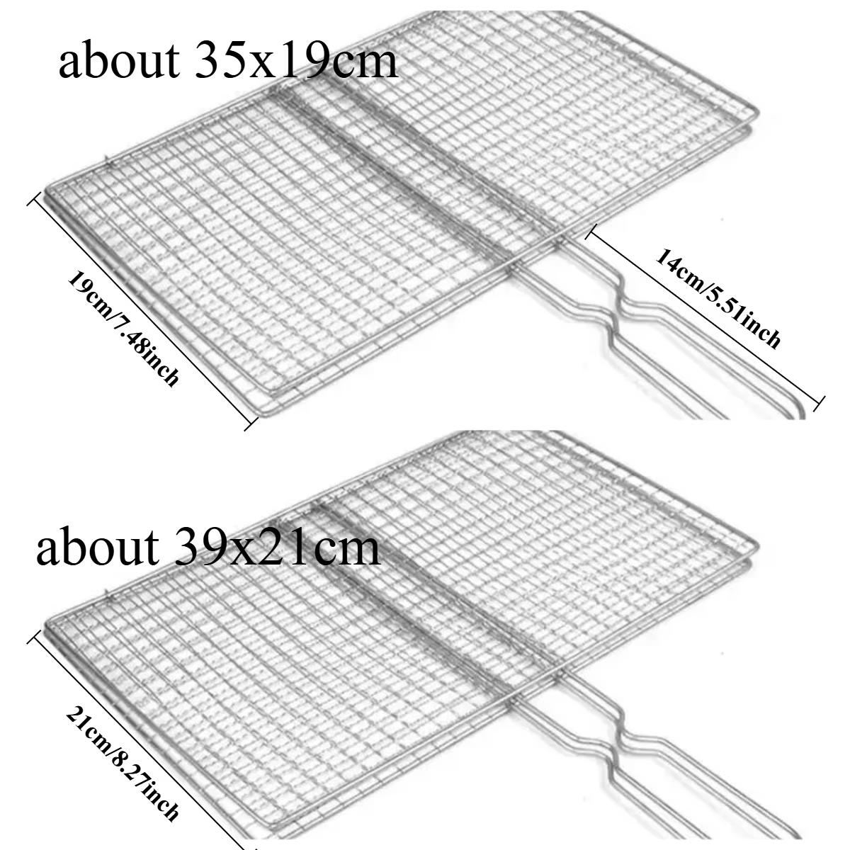Accessoires de barbecue en plein air, filet de gril en acier pour viande, bacon, poisson, panier à g