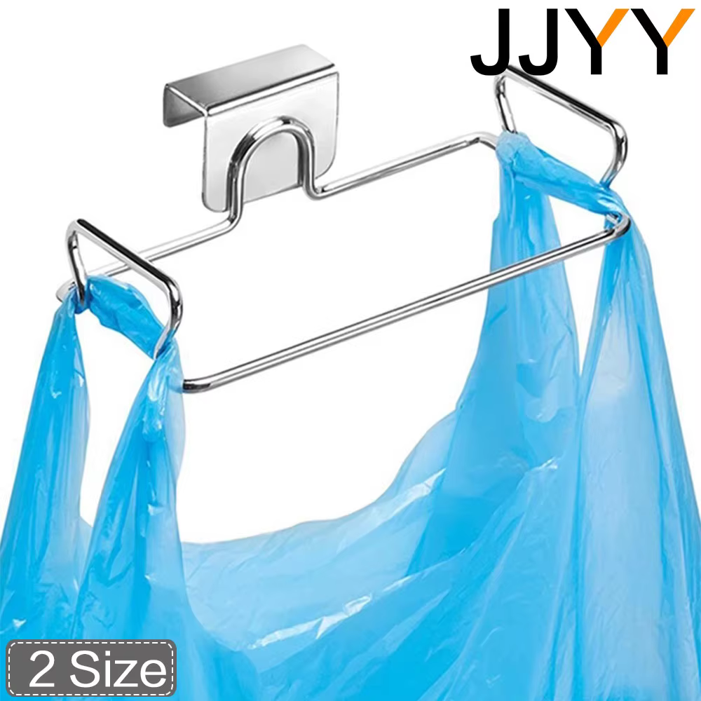 JJYY cuisine poubelle support armoire porte sacs poubelle support en acier inoxydable placard poubel