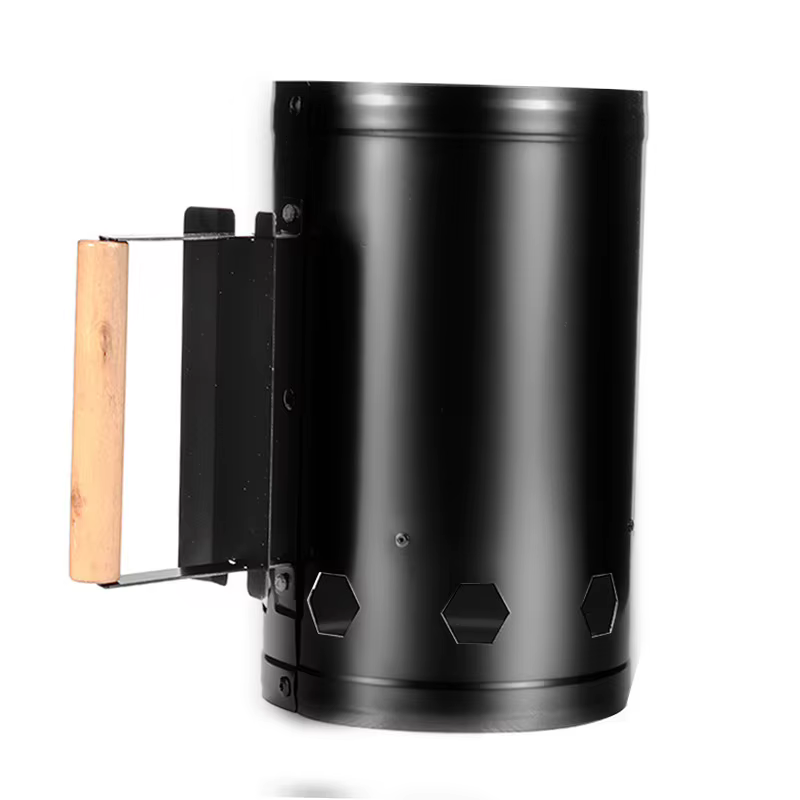 Démarreur de feu de Barbecue en acier inoxydable, brûleur à charbon de bois, poignée Portable, baril