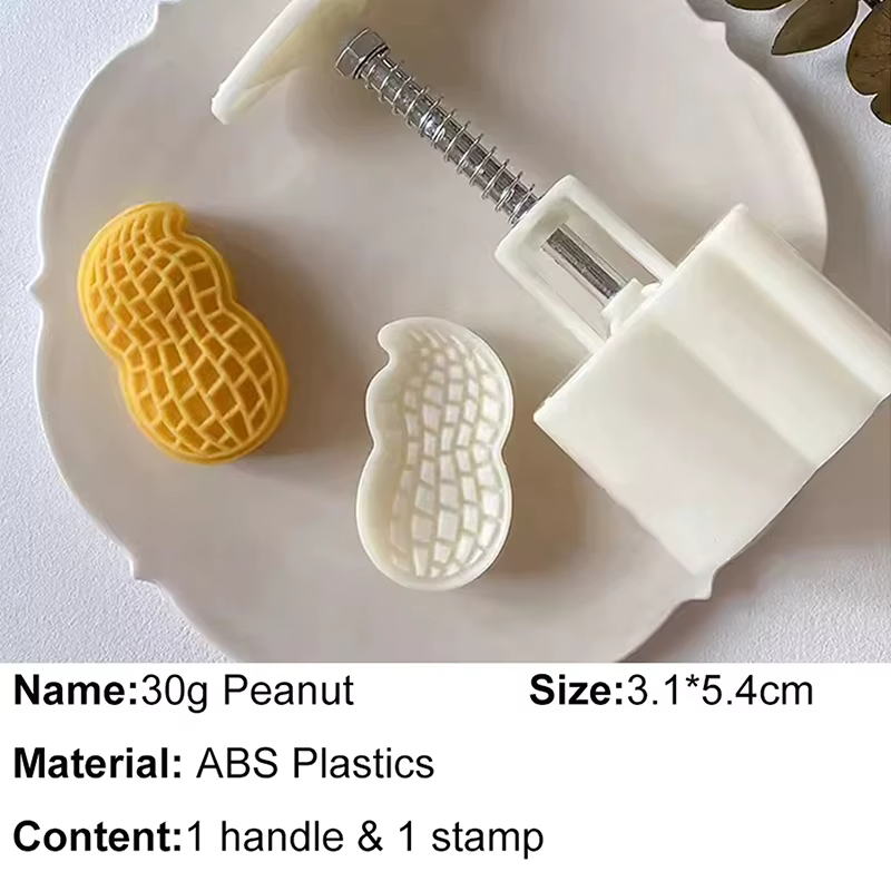 Mini moule à gâteau de lune en forme d'arachide, emporte-pièce, cadre créatif, croustillant, dessert