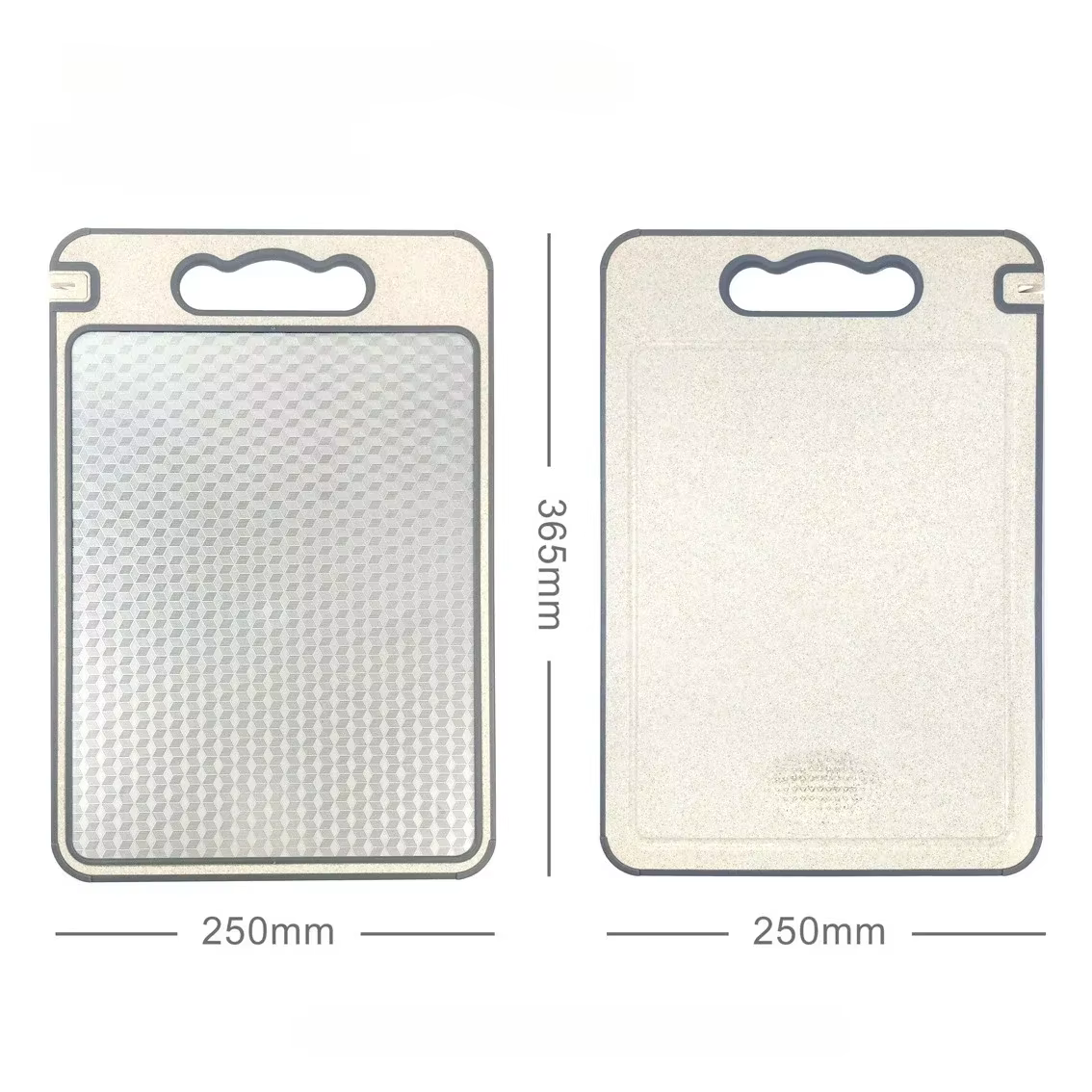 Planche à découper Double face pour la cuisine, qualité alimentaire Double face SUS304 et paille de 