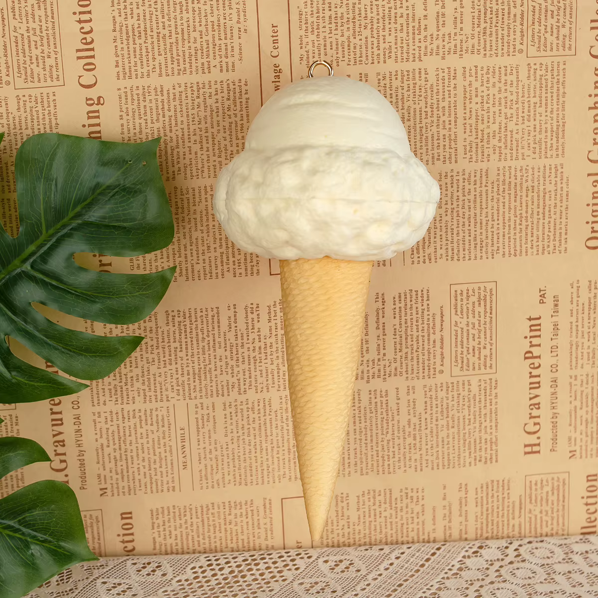 Modèle de crème glacée avec processus de rebond lent, matériau en mousse PU souple, décoration de ma