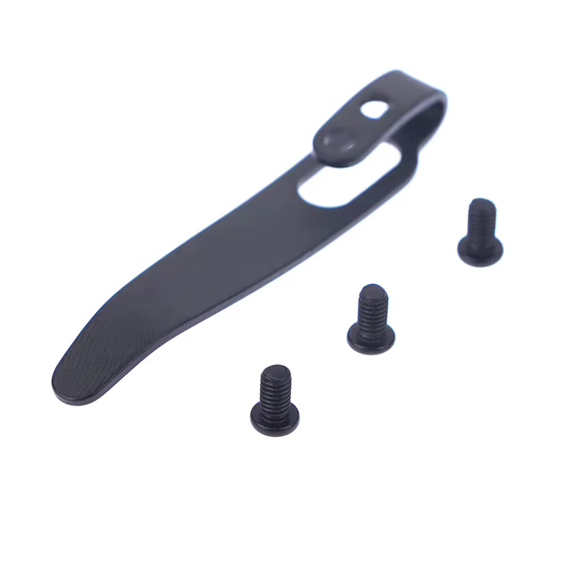 1 ensemble de clips de ceinture pour couteau en acier inoxydable 420 avec 3 vis M2.5, pinces de poch