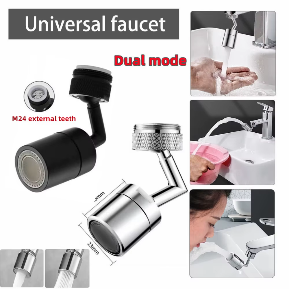 acier inoxydable 720 ° Extension de robinet rotative universelle, anti-éclaboussures, économie de ro