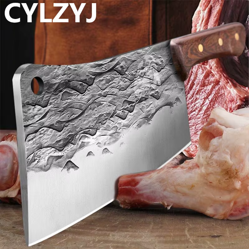 Couteau à découper de cuisine forgé à la main, couteau Sophia, hachoir à lame dure durable, couteau