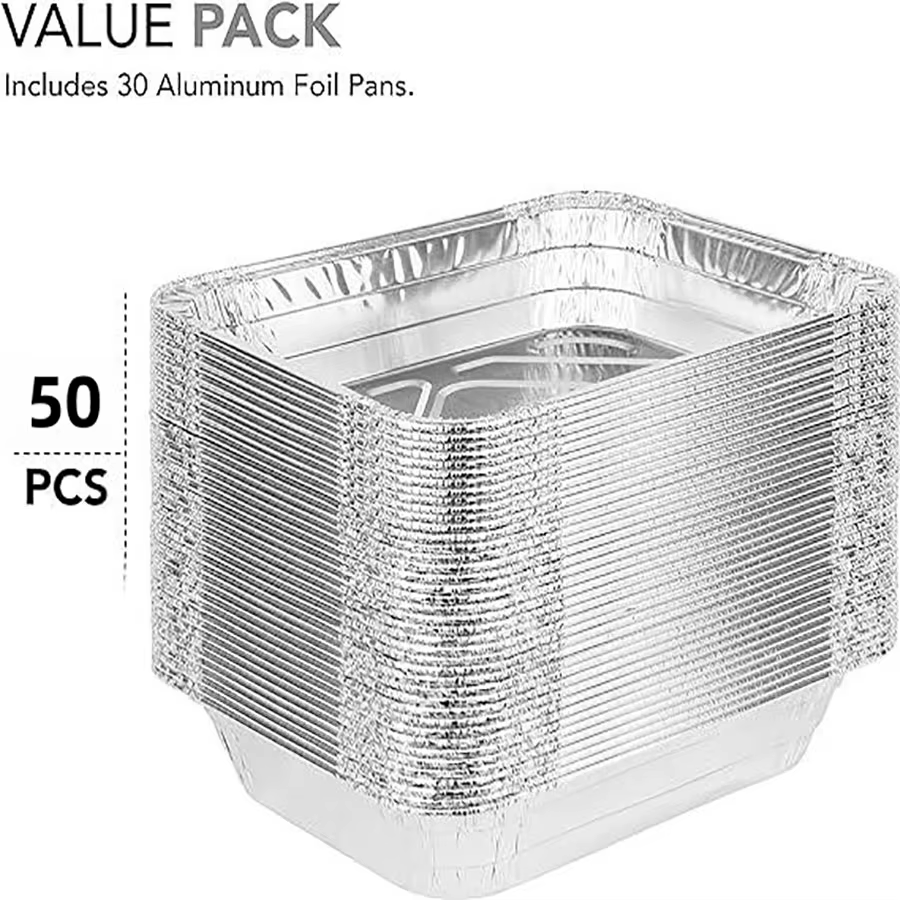 50 pièces de papier d'aluminium jetable, différentes tailles, les poêles en étain sont parfaites pou