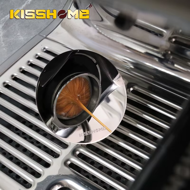 Miroir de tir d'extraction d'espresso, porte-filtre en acier inoxydable, lentille d'observation du d