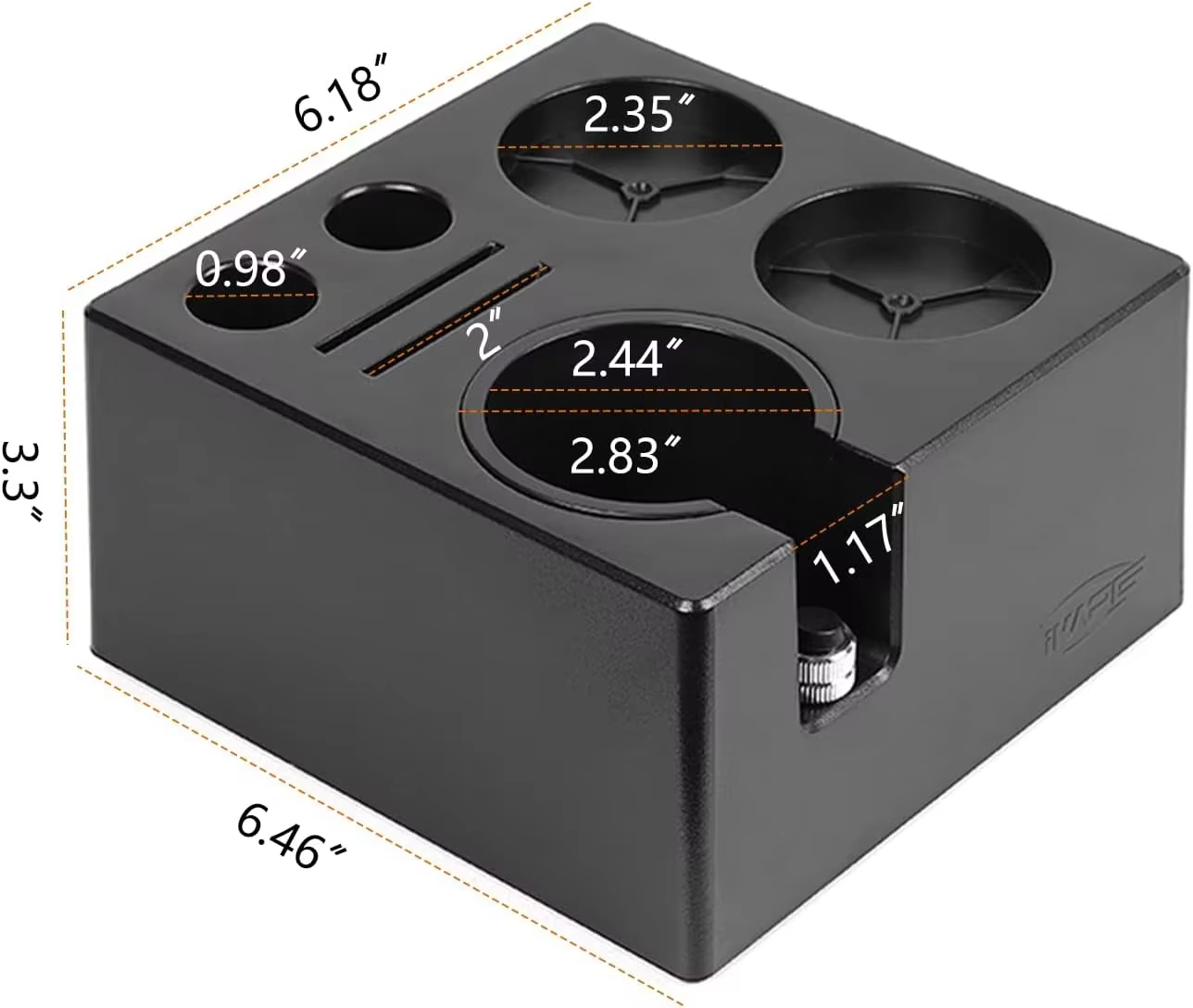 IKAPE Boîte à Expresso 7-en-1 51/54/58MM, Organisateur de Rangement pour Accessoires de Café, Boîte 