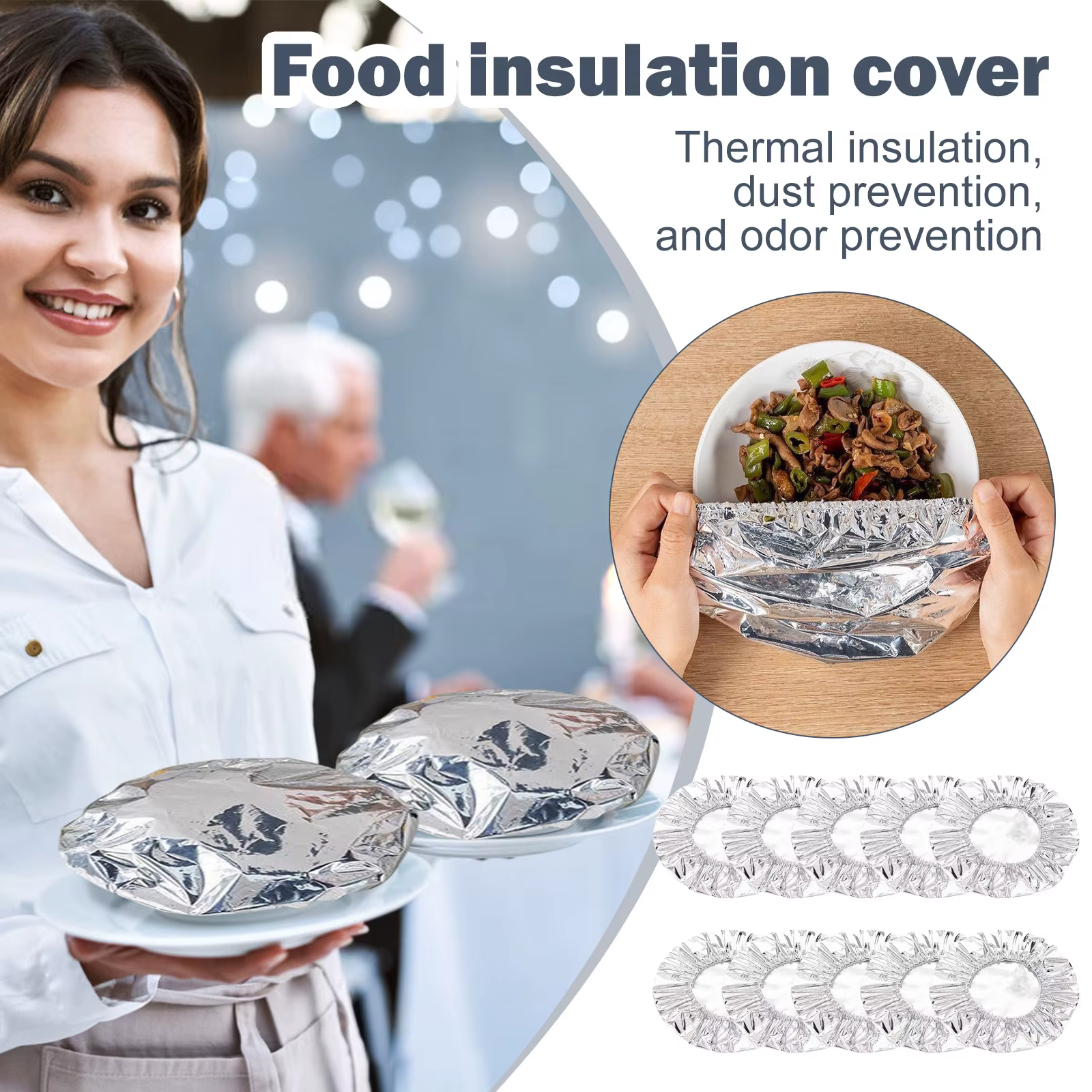 Film de papier d'aluminium réutilisable de qualité alimentaire domestique pour l'isolation thermique