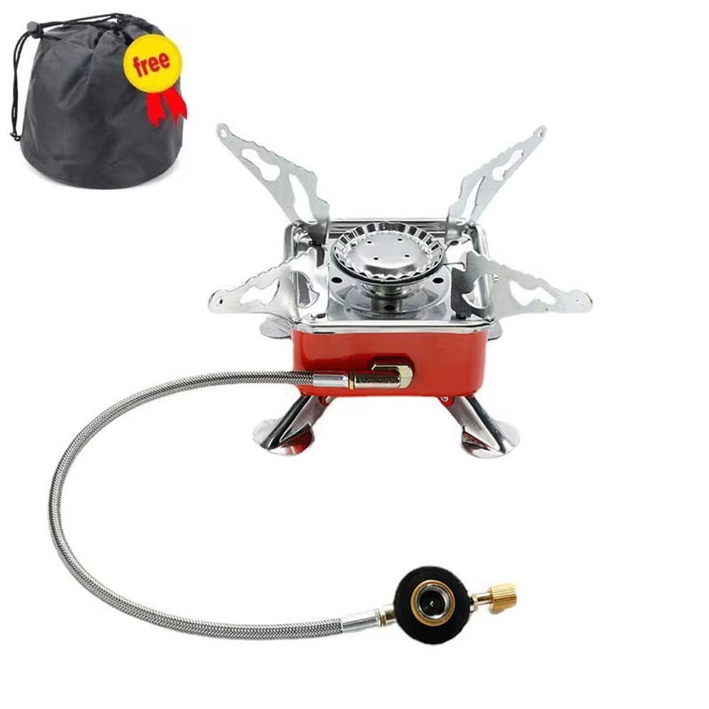 Cuisinière 2800W poêle à Cassette carrée haute puissance Compact pliant brûleur à gaz Portable coupe