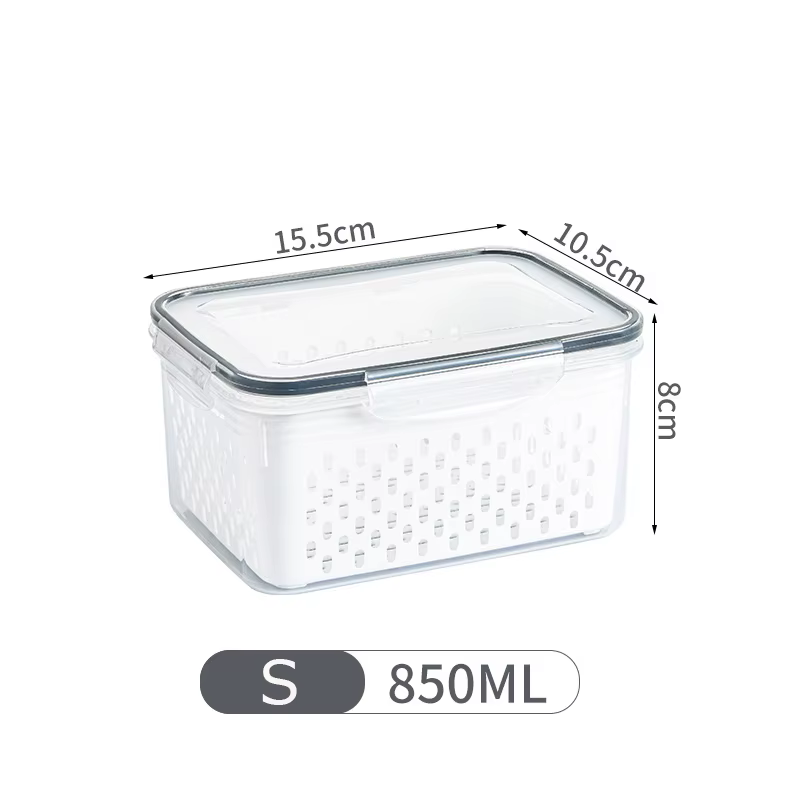 Panier de nettoyage de fruits, réfrigérateur, conteneur de stockage des aliments avec couvercles ave