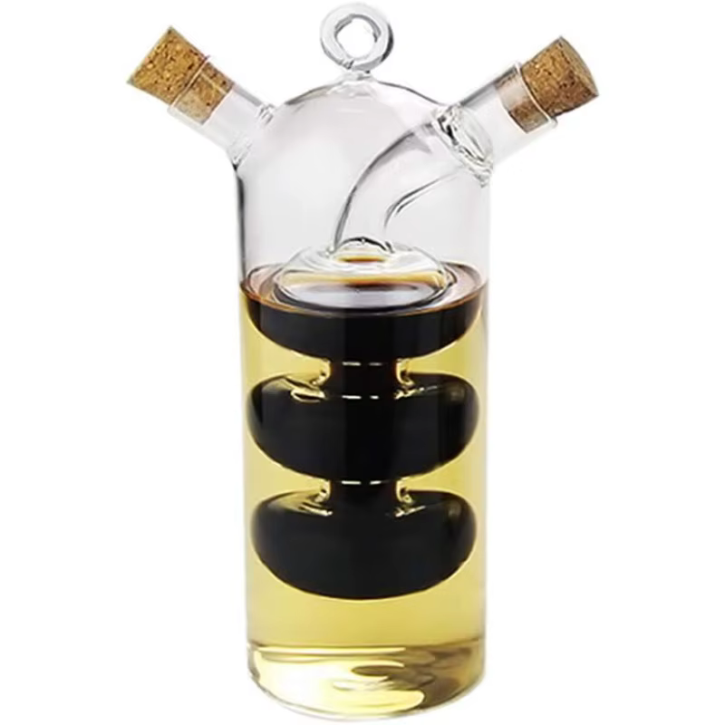 Sauce huile vinaigre bouteille en verre condiments assaisonnement scellé cuisine bouteilles de range