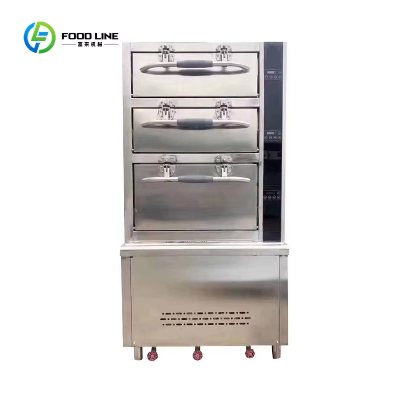 Machine à vapeur pour aliments en acier inoxydable personnalisée, commerciale, pour fruits de mer, r