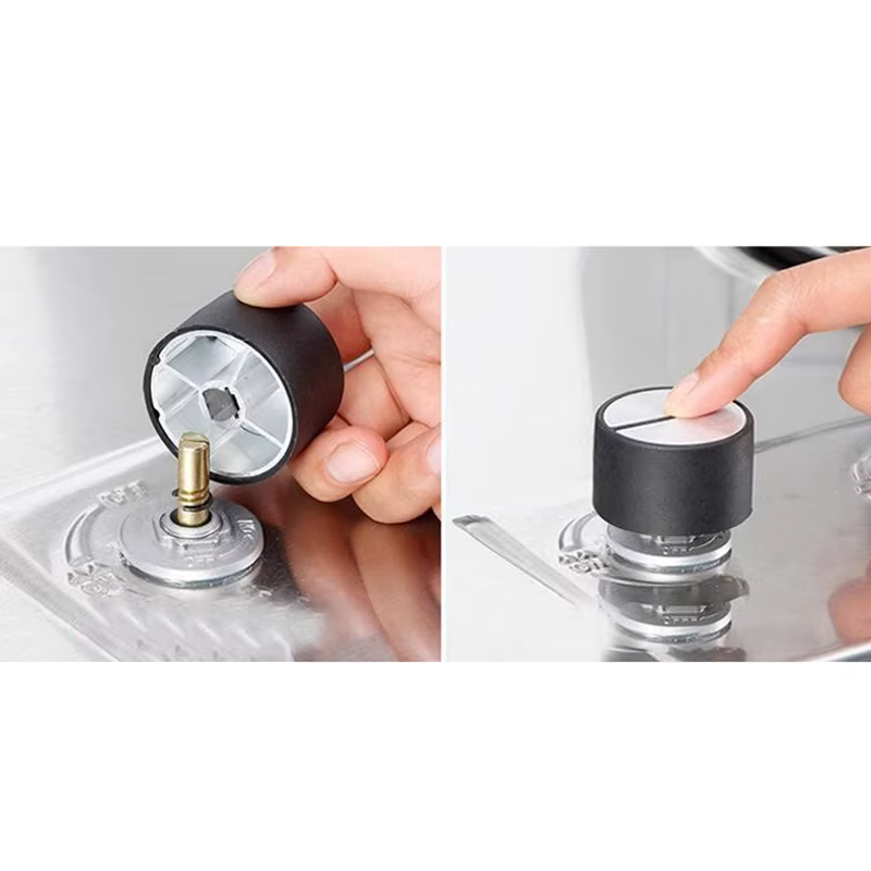 Lèvent de Cuisinière à Gaz, Joli de Commande de Four, Accessoires d'Assemblage, Bouton Noir, 8mm, 2 