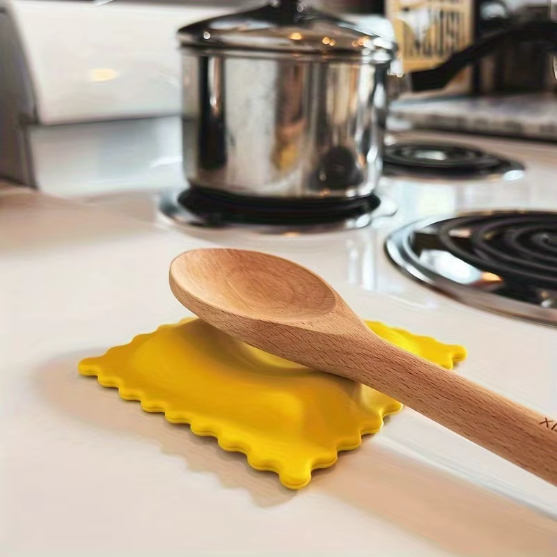 Repose-cuillère à soupe en forme de Biscuit, tapis en Silicone isolant thermique et Anti-brûlure pou