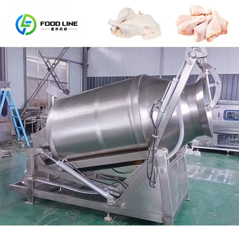 Tumbler à viande industriel haute capacité pour marinade sous vide, avec machine de marination sous 
