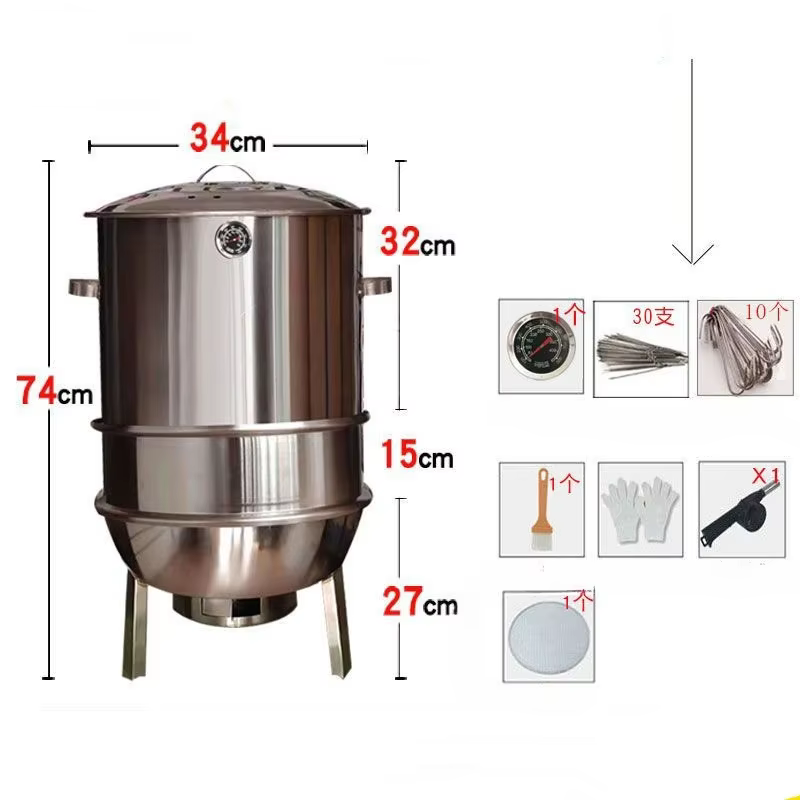 3 Types de Barbecue sans fumée, four suspendu domestique en acier inoxydable, gamme de cuisine circu