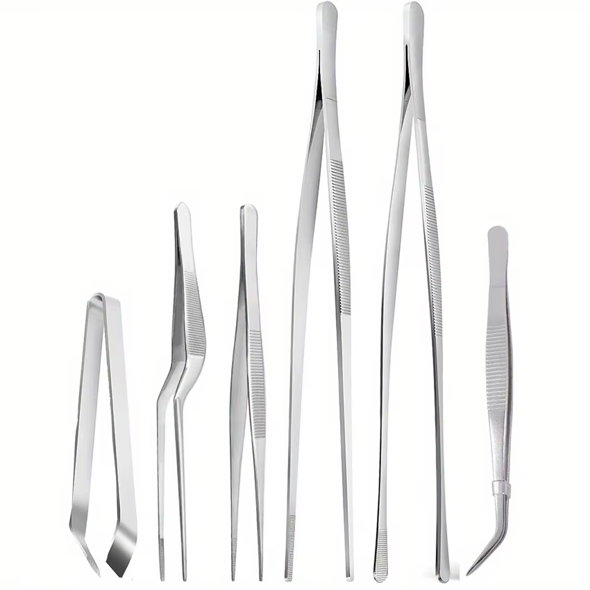Ensemble de pincettes de cuisine en acier inoxydable, pincettes de Chef professionnelles, pincettes 