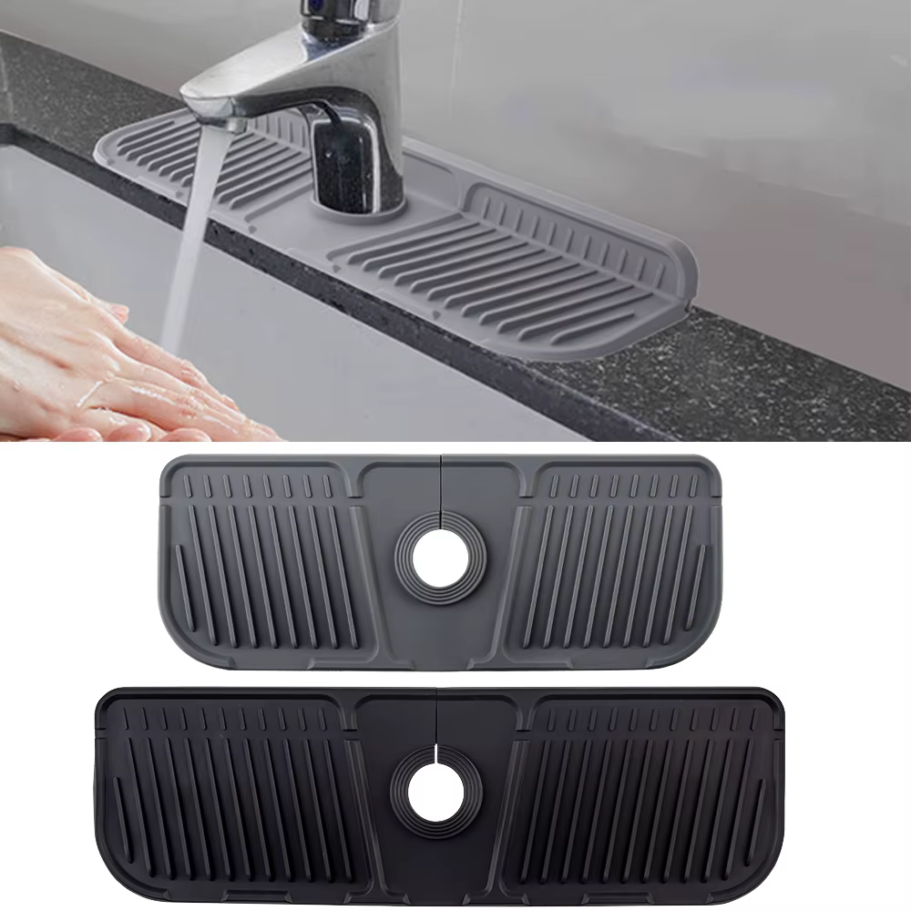 Tapis de robinet de cuisine en Silicone, collecteur d'eau, tapis d'évier, protection contre les écla