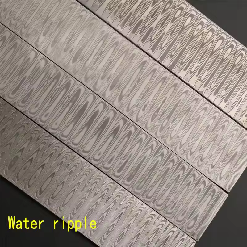 1 pièce de lame de couteau en acier Damas VG10 à motif ondulé pour la fabrication artisanale de cout