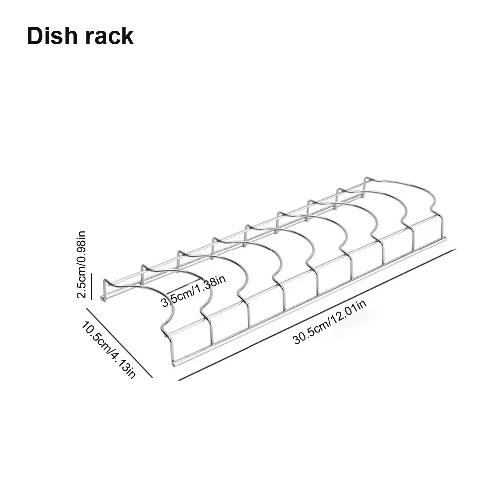 Étagère à ustensiles de cuisine en acier inoxydable, étagère à bols, étagère à assiettes, étagère de