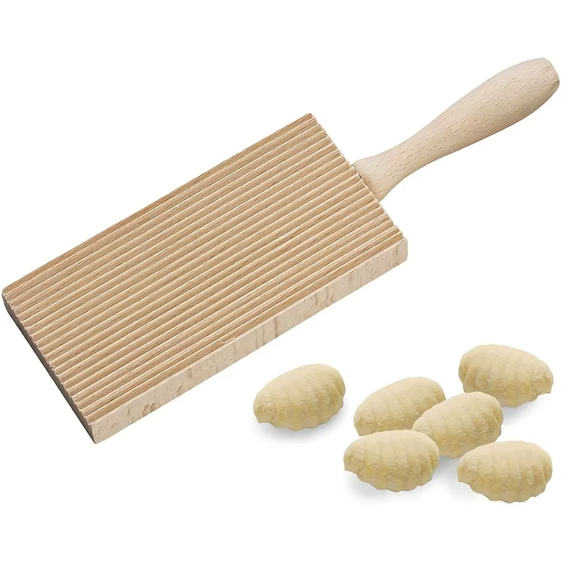 1 planche à pâtes Gnocchi et Cavatelli en bois, 8,5 pouces