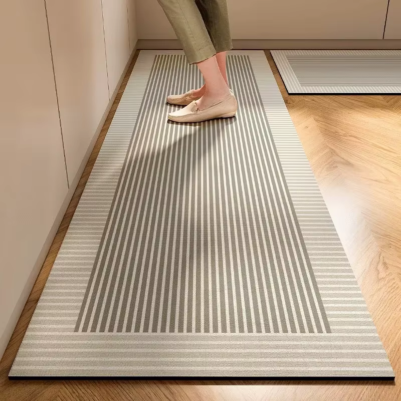 Tapis de sol en boue de diatomite de cuisine douce de style japonais, tapis super antidérapant, supe