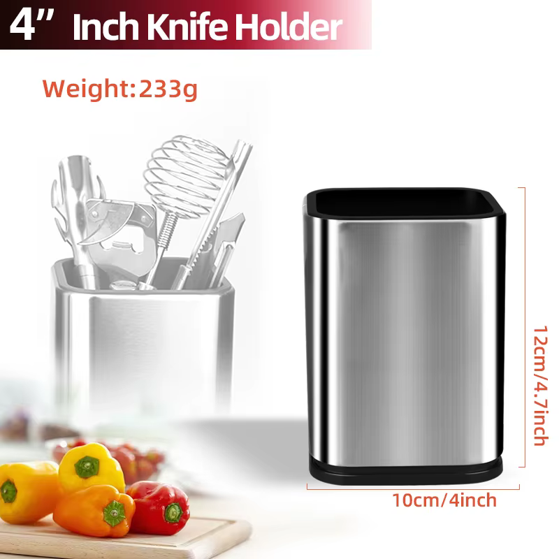 Support de couteau pour couteau de cuisine, porte-couteau en acier inoxydable, bloc porte-couverts, 