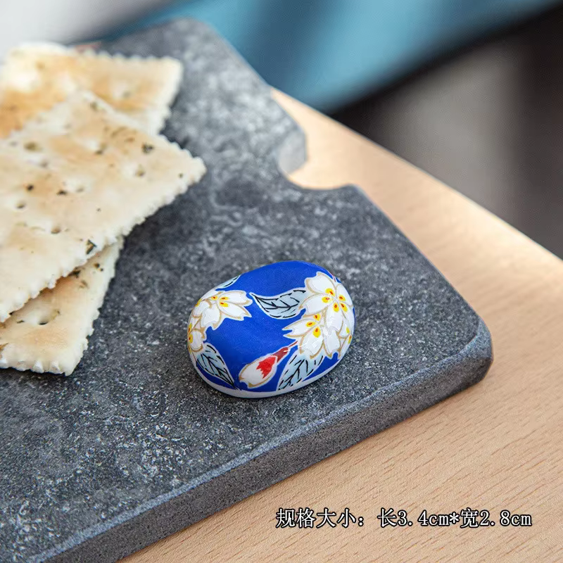 Baguettes Décoratives en Céramique de Style Japonais T1, Support de Baguettes, Cuillère, Fourchette,