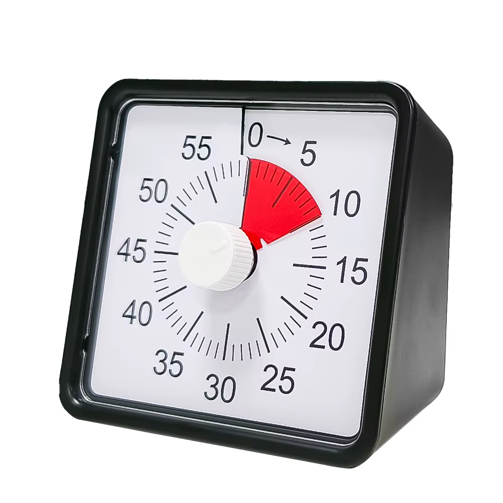 Minuterie visuelle de 60 minutes pour enfants et adultes, compte à rebours silencieux pour la maison