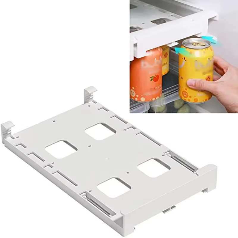 Boîte de rangement pour réfrigérateur peu encombrante, quatre étuis de finition, boîte à boissons, r