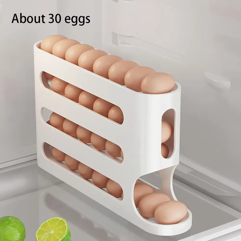 Distributeur d'œufs automatique à 4 niveaux, boîte de rangement pour œufs, organisateur de réfrigéra