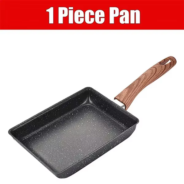 Poêle à omelette japonaise antiadhésive Tamagoyaki, poêle à œufs en fonte carrée, petite poêle de cu
