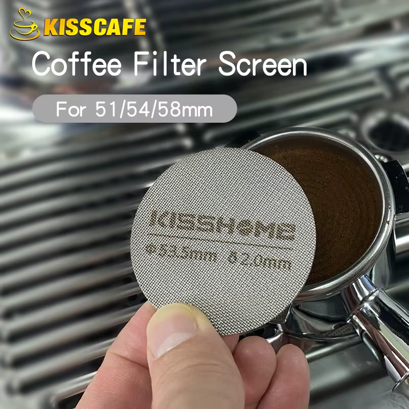 Écran de rondelle de café 51mm 53.5mm 58.5mm pour Breville Sage Delonghi, filtre réutilisable, Machi