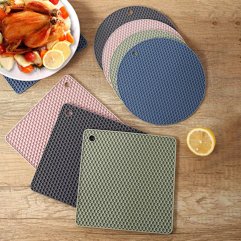 Tapis en Silicone multifonction résistant à la chaleur, 2/4 pièces, sous-verres pour tasses de boiss